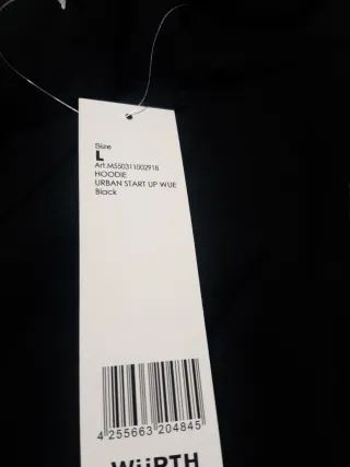 Sudadera Wurth Modyf Negra Talla L