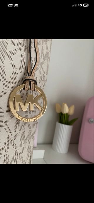 Bolso Tote Michael Kors Beige Mujer