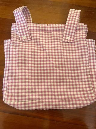 Bolso para cochecito de bebé a cuadros