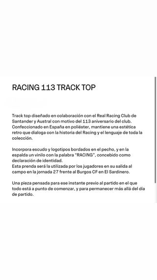 Chaqueta Racing Santander 113 Aniversario/Pompeii