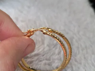 Pendientes aro dorados plata de ley