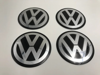 PEGATINA DE CENTRO RUEDA VW NEGRO 70MM m_257