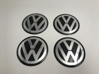 PEGATINA DE CENTRO RUEDA VW NEGRO 70MM m_257