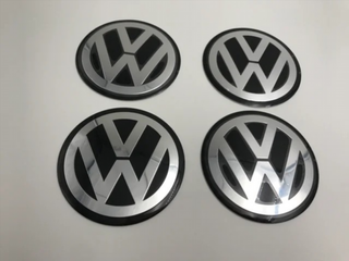 PEGATINA DE CENTRO RUEDA VW NEGRO 70MM m_257