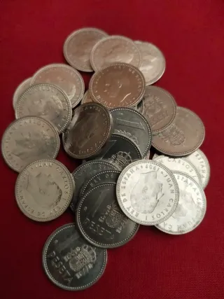 Lote 25 monedas 1 Peseta Juan Carlos I