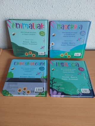 Libros con solapas y texturas (euskera, 2-3 años)
