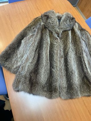 Abrigo de piel sintética talla única