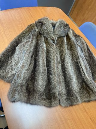 Abrigo de piel sintética talla única