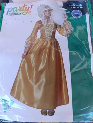 Disfraz Cortesana Atosa Dorado Talla S