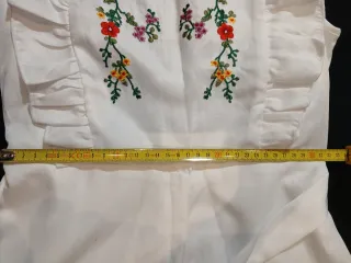 Mono blanco bordado flores Talla XS