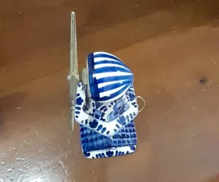 Carillon vintage mulino a vento Delft blu