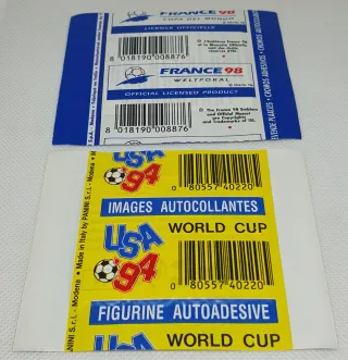 10 Sobres Cromos Mundial USA 94, Francia 98, Korea
