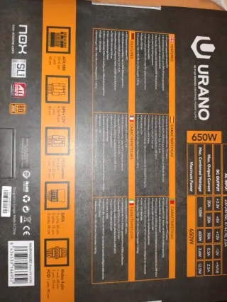 Fuente de alimentación NOX URANO VX650W