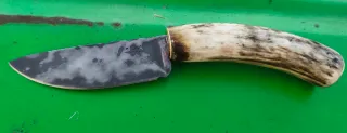 Herramienta de corte acero damasco y asta,