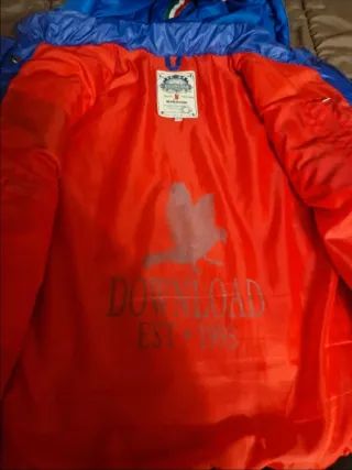 Chaquetón hombre azul con capucha