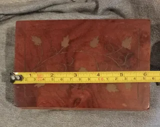 Caja de madera antigua decorada,Oferta Hoy 11€