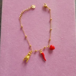 Bracciale porta fortuna in acciaio inossidabile