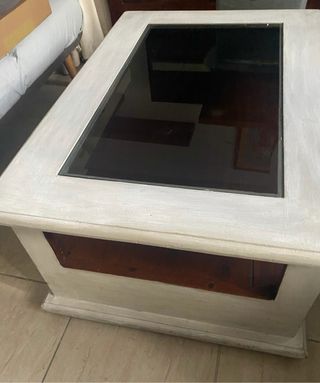 Mesa de centro madera y cristal