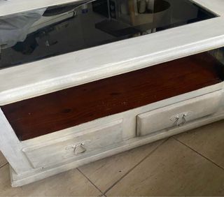 Mesa de centro madera y cristal