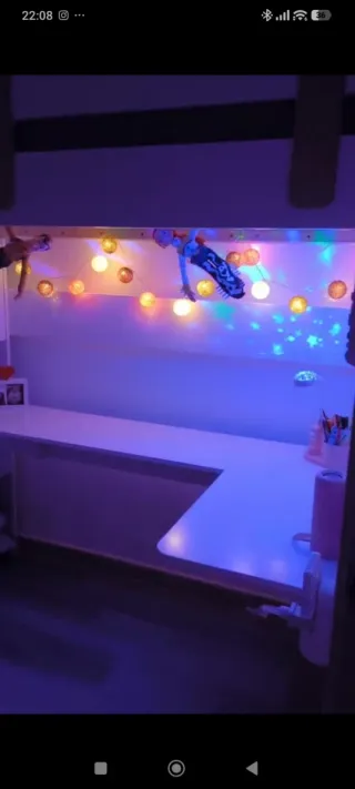 Cama litera con escritorio