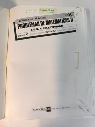 Problemas Matemáticas II C.O.U. (Opciones C y D)