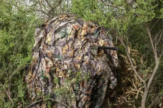 Puesto de caza camuflaje