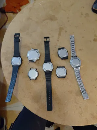 Lote 7 relojes  5Casio, 1 arreso 1 aqua