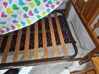 Cama individual de madera 90cm