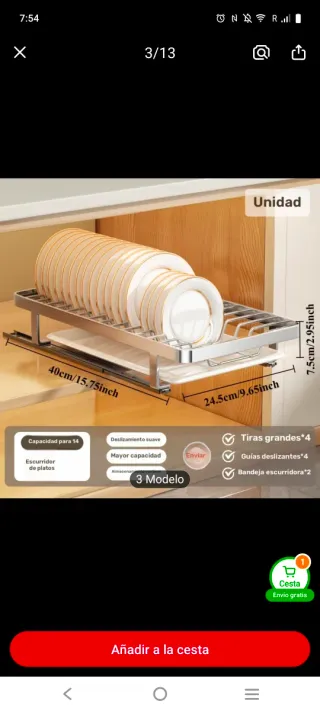 Organizador de platos para armario NUEVO