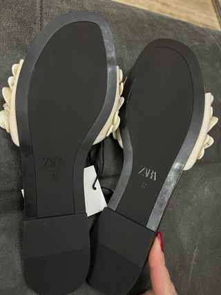 Sandalias Zara Nacar Beige 37