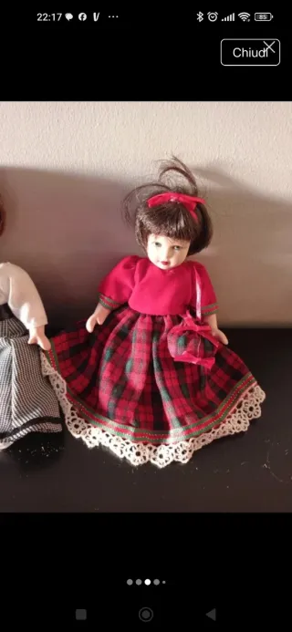 Set 6 bambole porcellana vintage