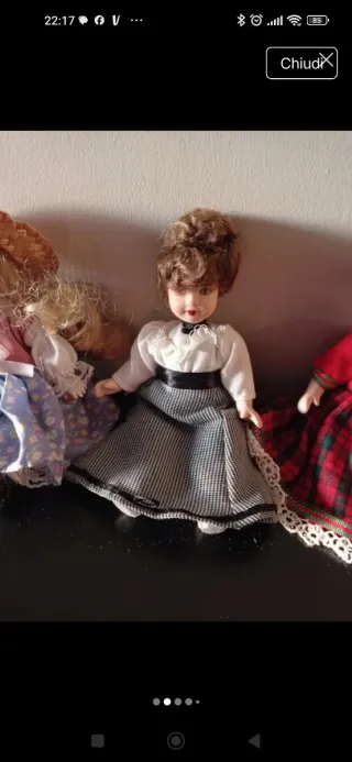 Set 6 bambole porcellana vintage