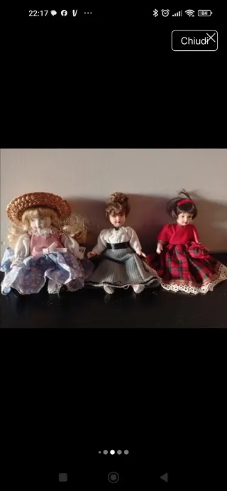 Set 6 bambole porcellana vintage