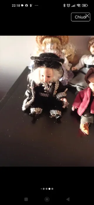 Set 6 bambole porcellana vintage