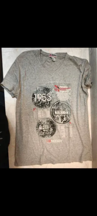 Camiseta Geographical Norway Gris