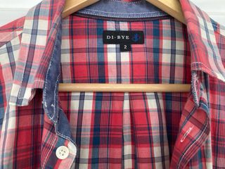 Camisa DI BYE cuadros roja talla XS