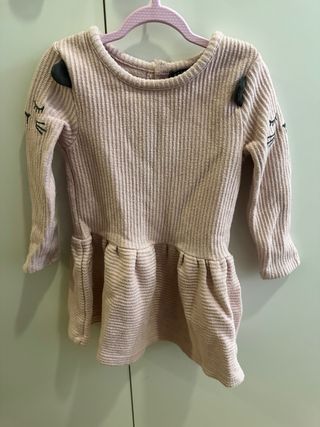 Vestido niña rosa con ositos