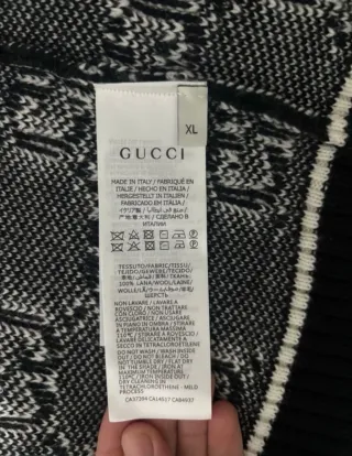 Jersey Gucci Cremallera GG Negro Blanco