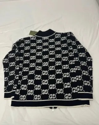 Jersey Gucci Cremallera GG Negro Blanco