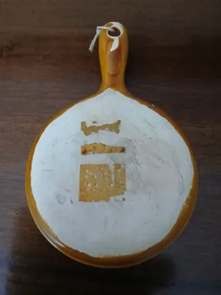 Piatto ceramica con 3 decorazioni marine