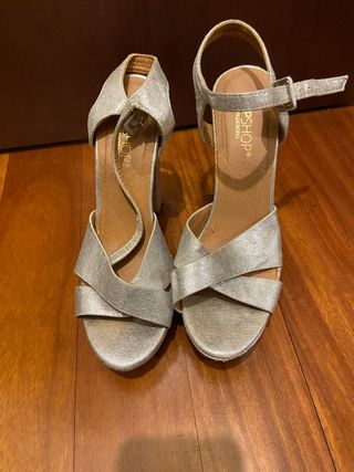 Sandalias Topshop Plata
