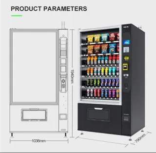 Máquina expendedora de bebidas y snacks
