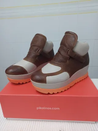 Botines Camper Beige y Marrón