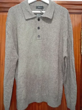 Jersey Massimo Dutti Caballero Talla XL Marrón