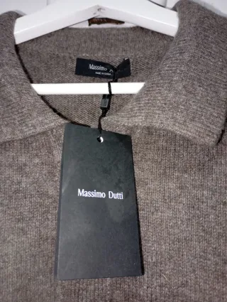 Jersey Massimo Dutti Caballero Talla XL Marrón