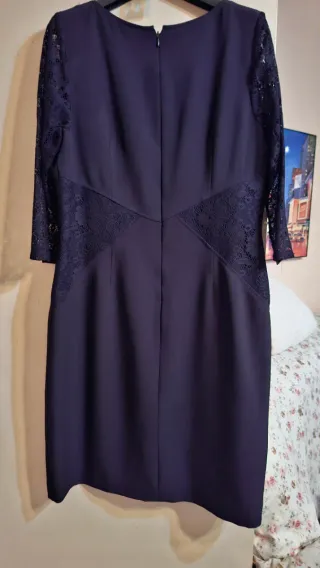 Vestido Negro Adrianna Papell Encaje