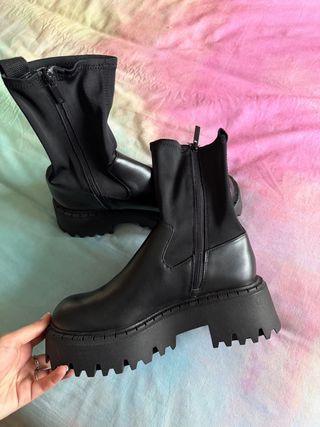 Botines Zara Talla 40 Negros