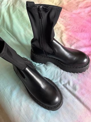 Botines Zara Talla 40 Negros