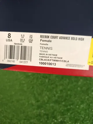 Zapatillas Botas Reebok Negras Blancas Nuevas