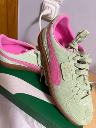 Zapatillas Puma Palermo Verde y Rosa. NUEVAS